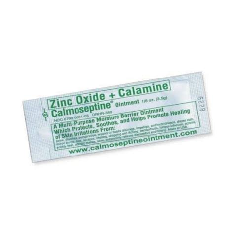 Diagram illustrating the active ingredients of calamine lotion: zinc oxide and iron oxide, and their respective properties.