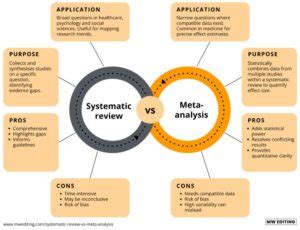 infographic detailing the methodology of the systematic review and meta-analysis