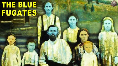 Historical photograph of the Fugate family or a representation of blue skin.