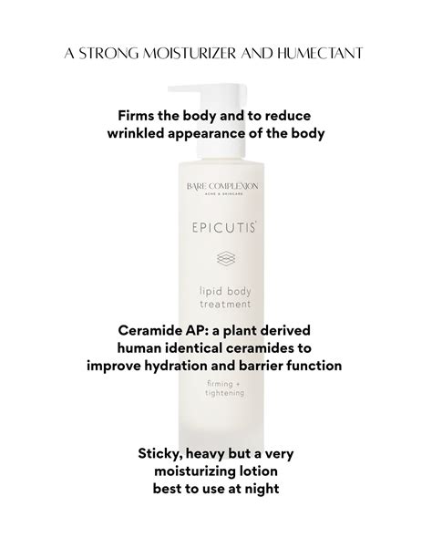 Infographic detailing the key ingredients of the Epicutis set and their primary functions.
