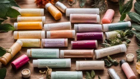 A selection of recommended lip balms with SPF and natural moisturizing ingredients.