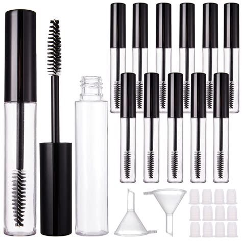 Empty mascara tube and castor oil bottle
