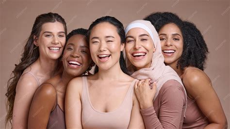 A diverse group of individuals with healthy-looking skin.