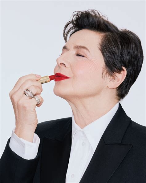 Isabella Rossellini in a classic Lancôme campaign, exuding elegance.