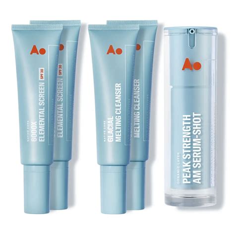 Product shot of Ao Skincare 6000x Elemental Screen, highlighting its texture and packaging.