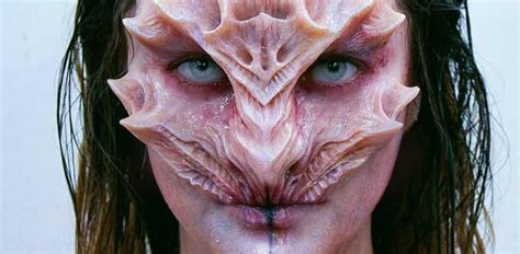 Illustration of various prosthetic makeup pieces for different facial features.