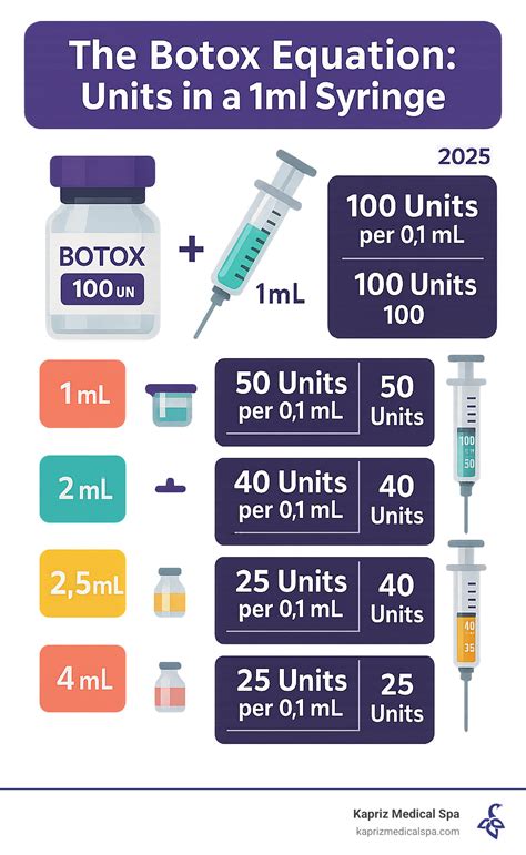 Diagram illustrating the concept of Botox units and their measurement within a syringe.