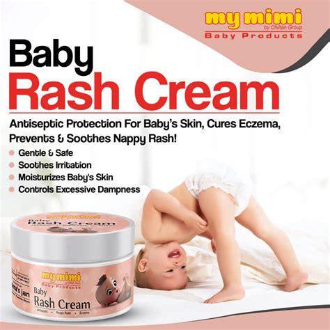baby with rash cream on chin