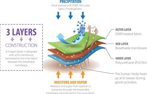 Infographic explaining the process of moisture-wicking fabrics.
