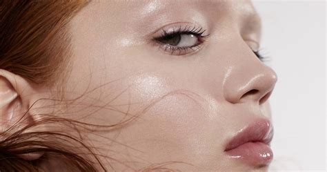 Image of a dewy, glowing complexion on mature skin