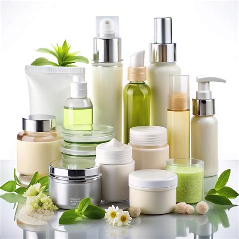 Collage of various skincare products, including serums, creams, and cleansers