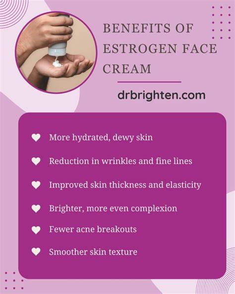 Flowchart outlining who should and should not use estrogen facial cream.