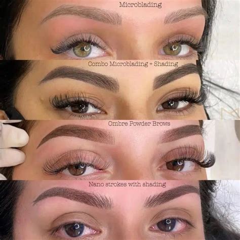 comparison table of microblading and nano brows