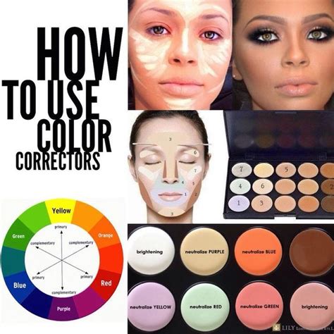 chart showing color correctors and the skin concerns they address