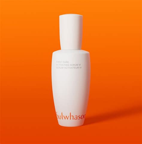 Product shot of Sulwhasoo First Care Activating Serum VI and Concentrated Ginseng Renewing Cream, emphasizing their luxurious packaging.