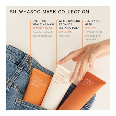 A visual comparison of skin before and after using the Sulwhasoo Clarifying Peel Off Mask.