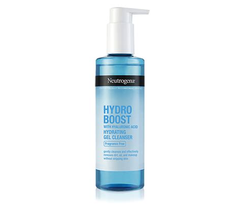 Lifestyle shot of someone using Neutrogena Hydro Boost Hydrating Gel Cleanser.