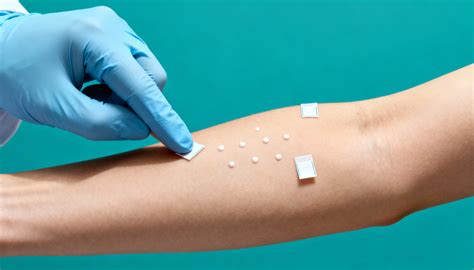 Illustration showing a patch test for skin products.