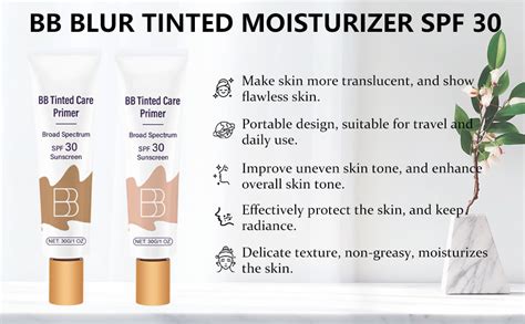 Infographic comparing coverage levels of foundation, BB cream, and tinted moisturizer