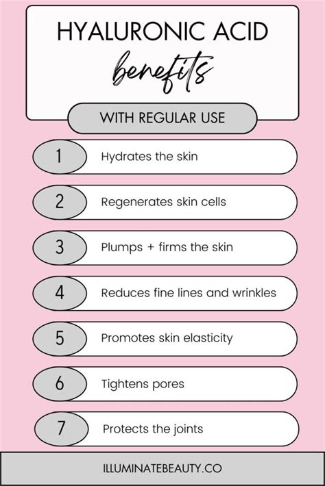 Infographic detailing the benefits of Hyaluronic Acid and Pomegranate Oil for lip care.