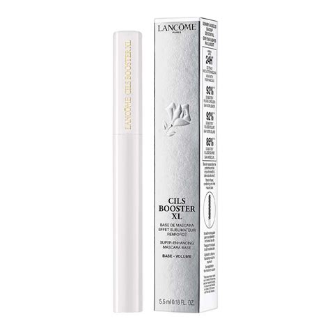 Product packaging and applicators of Lancome Cils Booster XL and Dior Diorshow Maximizer