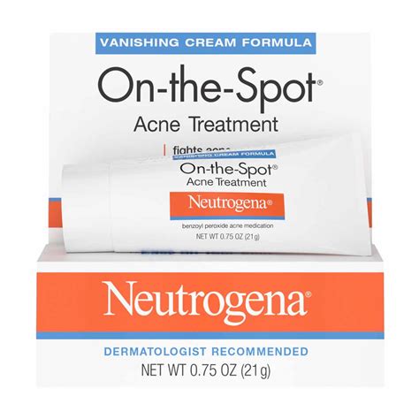 Product packaging of Neutrogena On-The-Spot Acne Spot Treatment Cream