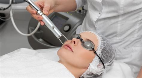 Image showcasing advanced laser treatment technology used in cosmetic dermatology.