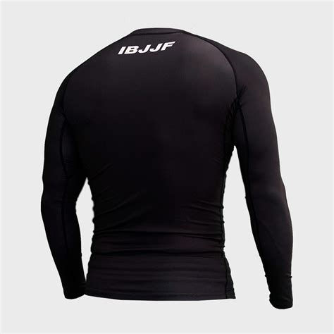 Close-up image of a Pro Ranked IBJJF-compliant rashguard, showcasing the reinforced seams and bonded neckline.