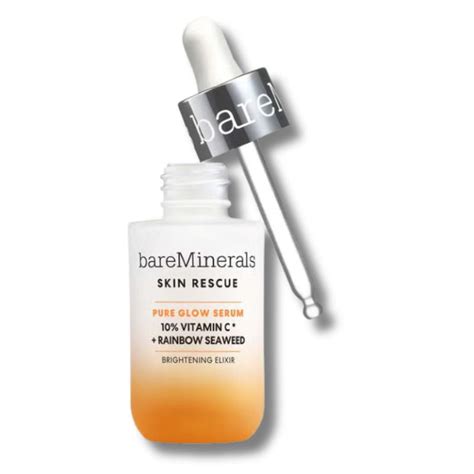 Comparison chart of the three BareMinerals Skin Rescue serums, highlighting their key benefits and ingredients.