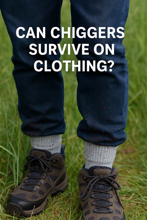 Illustration demonstrating protective clothing against chiggers (long sleeves, pants tucked into socks)