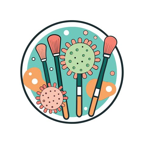 An infographic illustrating the common bacteria found on dirty makeup brushes and their effects on the skin.