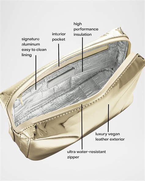 A close-up of the WellInsulated Performance Beauty Bag, highlighting its material and structure.