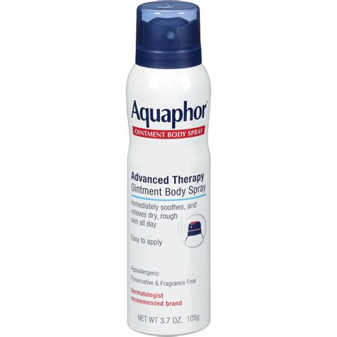 Image showing different Aquaphor product formulations (ointment, spray, roll-on).