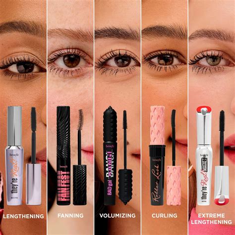 Illustration of Benefit They're Real! mascara wand and its bristles