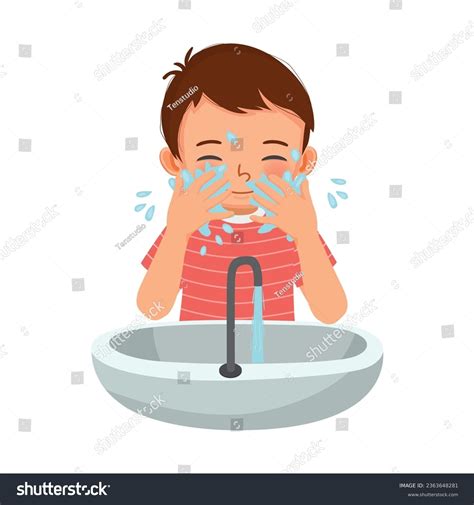 Illustration showing a person applying a warm washcloth to their face.