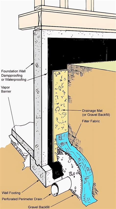 Diagram illustrating common sources of basement dampness: external (rain, groundwater) and internal (plumbing leaks, condensation, household activities).