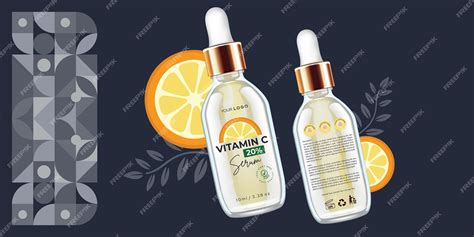 Collage of recommended Vitamin C serum product packaging