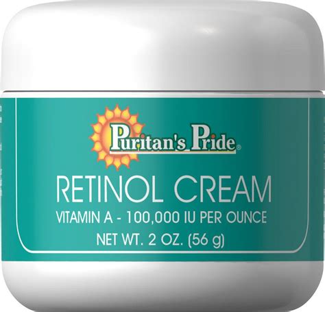 Close-up texture shot of the thick, greasy Puritan's Pride Retinol Cream