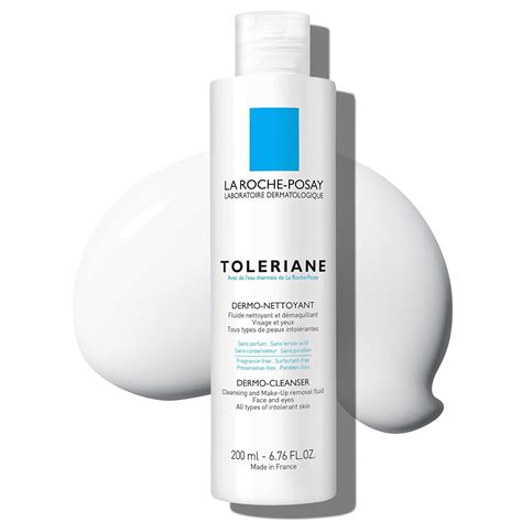 La Roche-Posay Toleriane Dermo-Cleanser bottle and texture shot