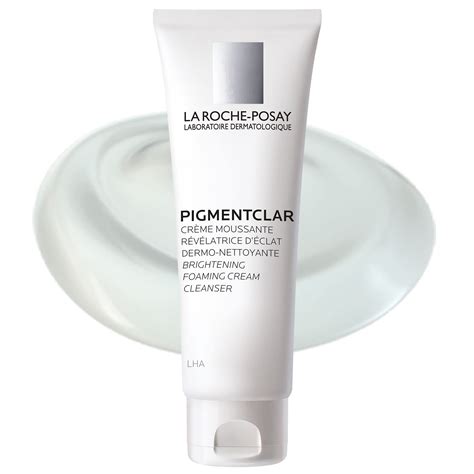 Close-up of La Roche-Posay Pigmentclar Cleanser texture and packaging