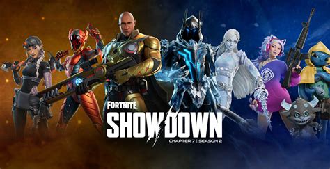 A collage showcasing all eight skins from the Fortnite Chapter 7 Season 2 Battle Pass, emphasizing their unique designs.
