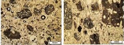 Close-up microscopic view of microfine pumice particles.
