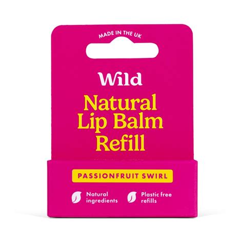 Picture of Wild's Passion Fruit Swirl eco-friendly lip balm tube made of aluminum.