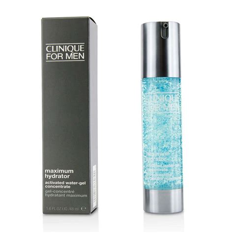 Comparison table of ingredients between Clinique For Men Maximum Hydrator Activated Water-Gel Concentrate and Moisture Surge Hydrating Supercharged Concentrate