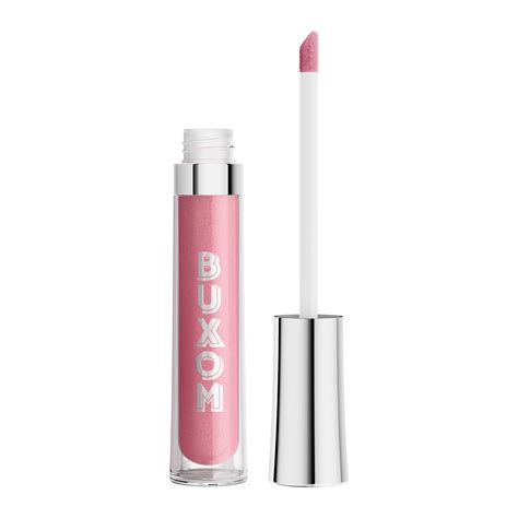 Diagram illustrating the three Buxom lip gloss formulas and their key characteristics.