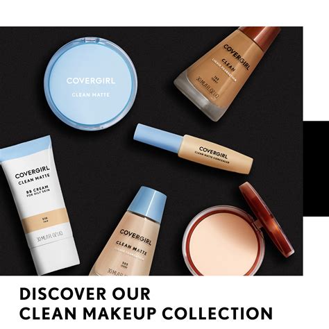 A diverse group of models with natural-looking makeup, showcasing COVERGIRL Clean foundation.