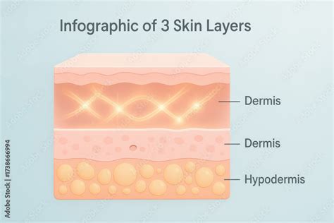 Infographic illustrating the layers of the skin and how serum penetrates