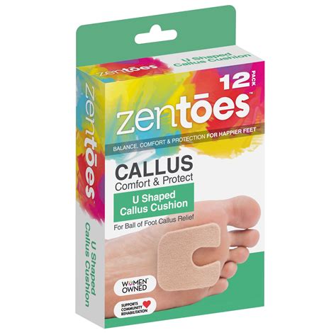 Image of Zentoes U-Shaped Felt Callus Cushion Pads.