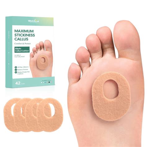 Image of Welnove 42pcs Callus Pad with Water-Resistant Self-Stick Adhesive.