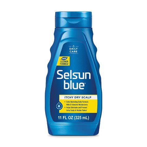 Illustration showing the correct application of Selsun Blue to the scalp